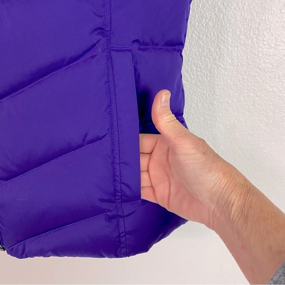 Lands’ End Purple Down Zip Up Puffer Vest Size M - Picture 3 of 7